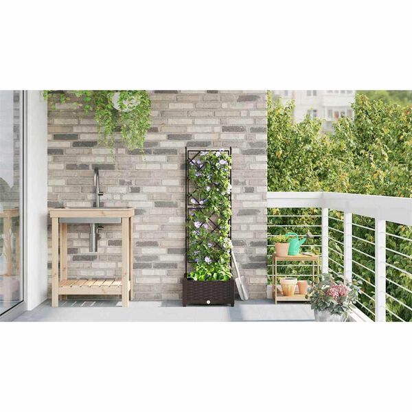 vidaXL Κηποτινάκι με Τρέλα Καφέ 40 x 40 x 125.5 εκ. PP