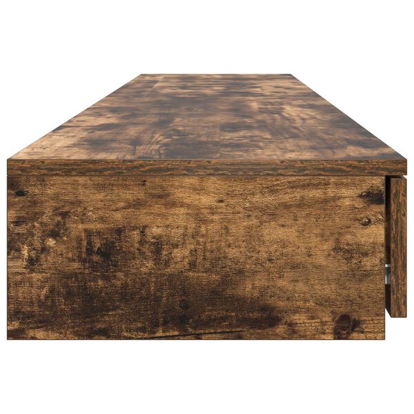 vidaXL Συρτάρια κρεβατιού Καπνιστή δρυς 200 x 36.5 x 16.5 εκ