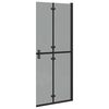 vidaXL Τοίχος ντους Walk-in Μαύρο και σκούρο διαφανές 80 x 190 cm