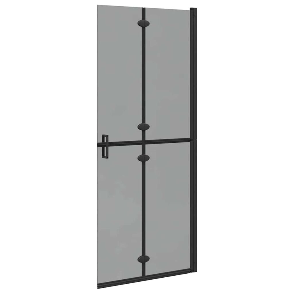 vidaXL Τοίχος ντους Walk-in Άλλο Μαύρο και σκούρο διαφανές 80 x 190 cm