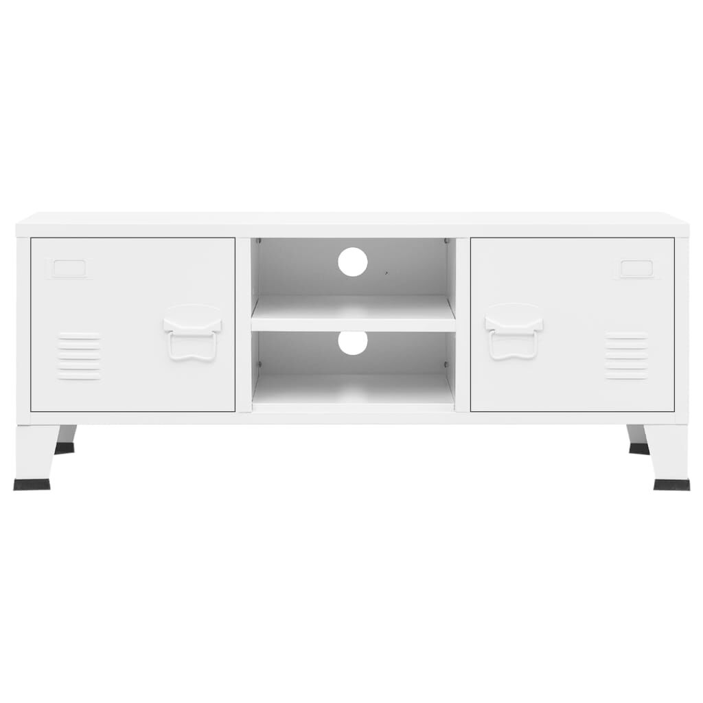 vidaXL Έπιπλο Τηλεόρασης Βιομηχανικό Λευκό 105 x 35 x 42 εκ. Μεταλλικό