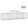 vidaXL Συρματοκιβώτια Τοξωτά 14 τεμ. 200x50x40/60 εκ. Γαλβαν. Ατσάλι