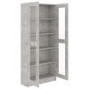 vidaXL Βιτρίνα Γκρι του Σκυροδέματος 82,5x30,5x185,5 εκ. Επεξ. Ξύλο