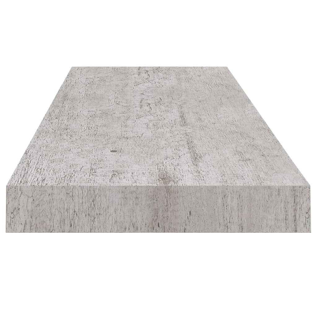 vidaXL Ράφια Τοίχου 2 τεμ. Γκρι Σκυροδέματος 80x23,5x3,8 εκ. MDF