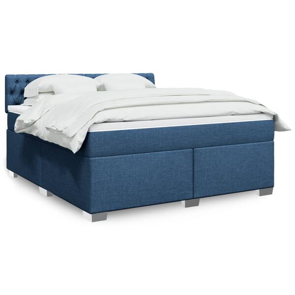 vidaXL &Kappa;&rho;&epsilon;&beta;ά&tau;&iota; Boxspring &mu;&epsilon; &Sigma;&tau;&rho;ώ&mu;&alpha; &Mu;&pi;&lambda;&epsilon; 180x200 &epsilon;&kappa;. &Upsilon;&phi;&alpha;&sigma;&mu;ά&tau;&iota;&nu;&omicron;