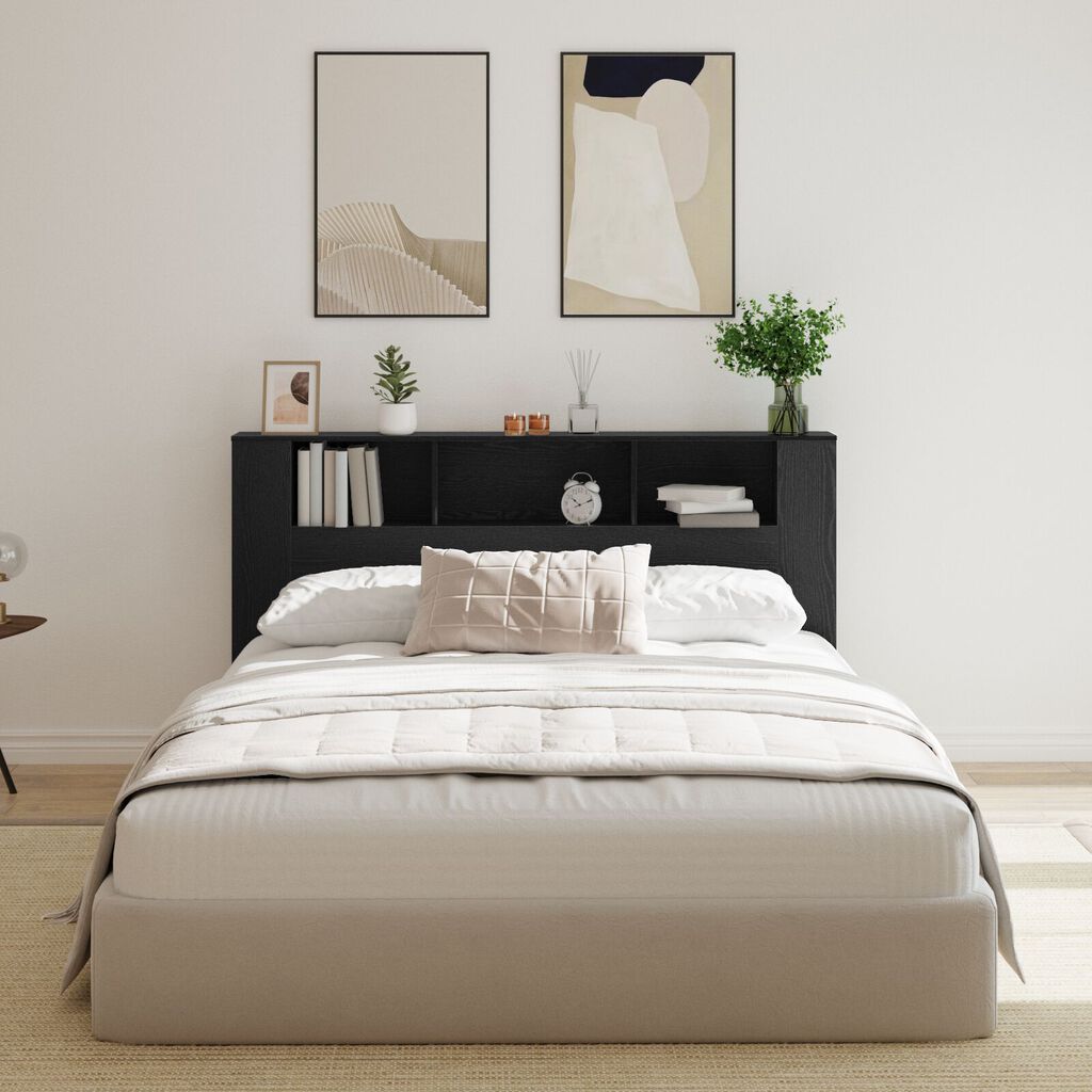 vidaXL Κεφαλάρι Ντουλάπα σε Μαύρη Δρυ - 180x18.5x102.5 εκ.