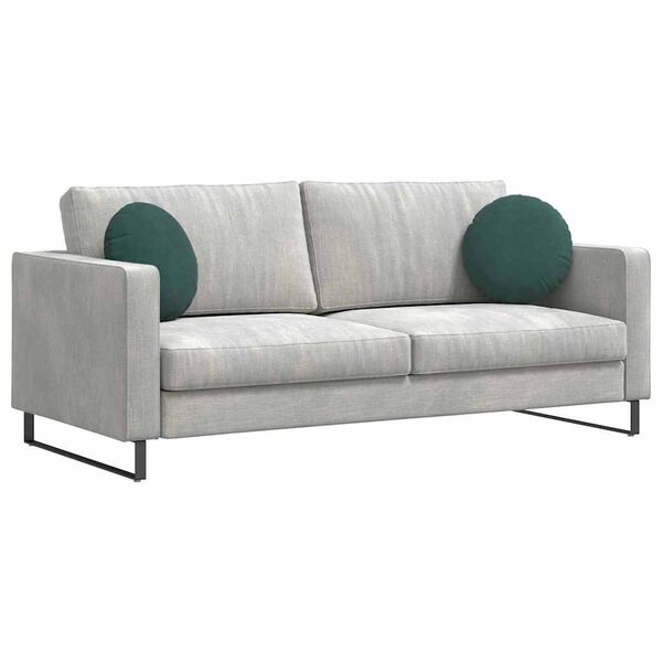 vidaXL Μαξιλάρια καθισμάτων 2 pcs Σκούρο Πράσινο Ø 40 x 13 εκ. Βελούδο