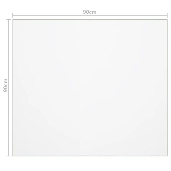 vidaXL Προστατευτικό Τραπεζιού Διαφανές 90 x 90 εκ. / 2 χιλ. από PVC