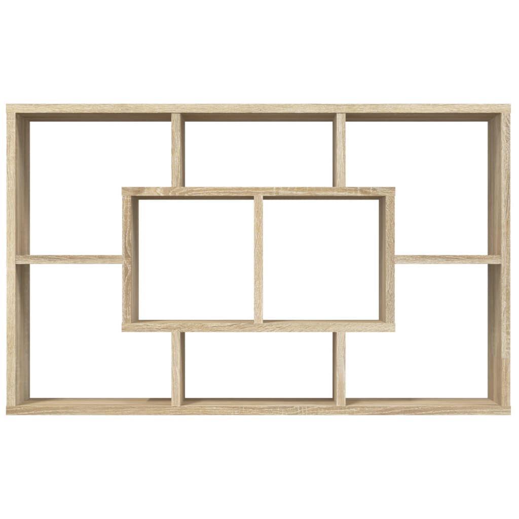 vidaXL Ραφιέρα Τοίχου Sonoma Δρυς 85x16x52,5 εκ. Επεξεργασμένο Ξύλο