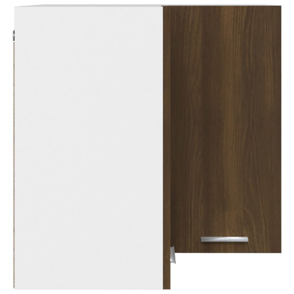 vidaXL Ντουλάπι Κρεμαστό Γωνιακό Lyon Καφέ Δρυς 57x57x60εκ. Επεξ. Ξύλο