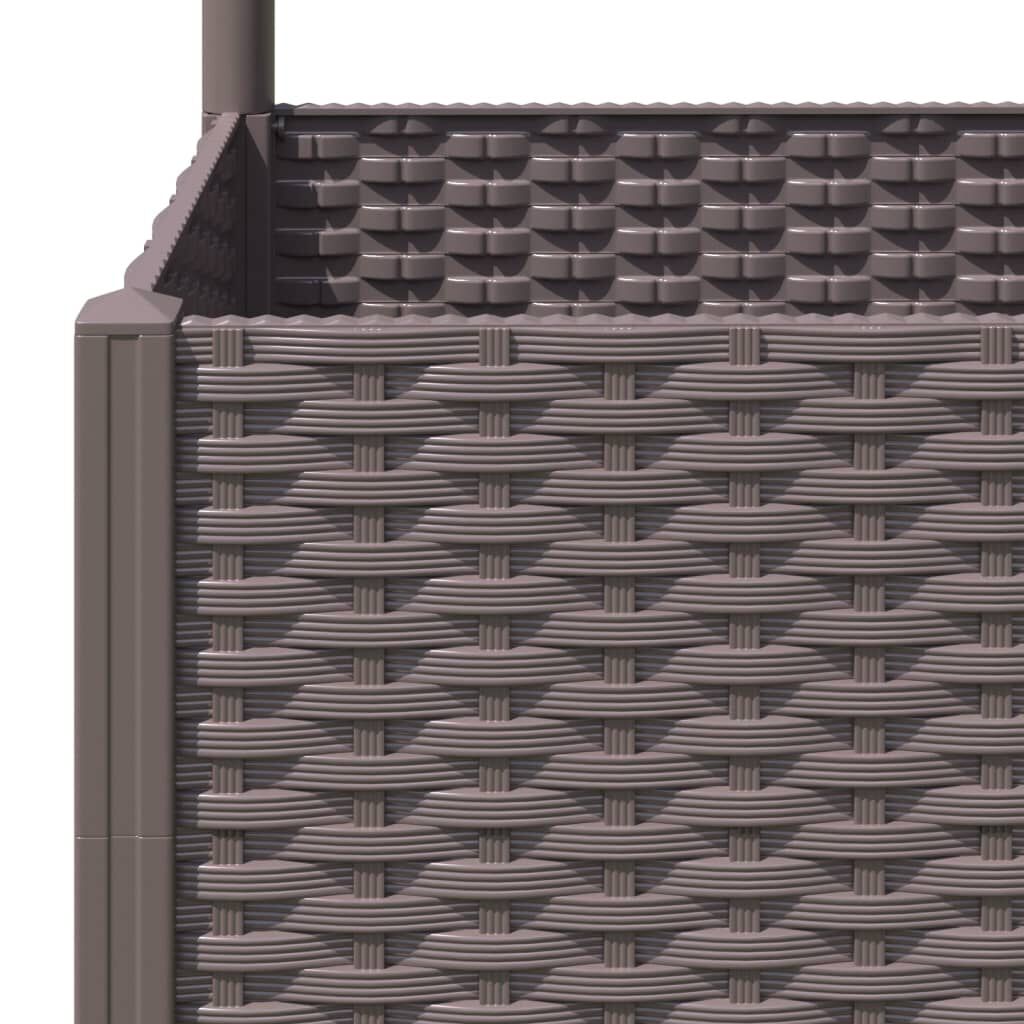 vidaXL Ζαρντινιέρα Κήπου με Καφασωτό Καφέ 120 x 40 x 136 εκ. από PP