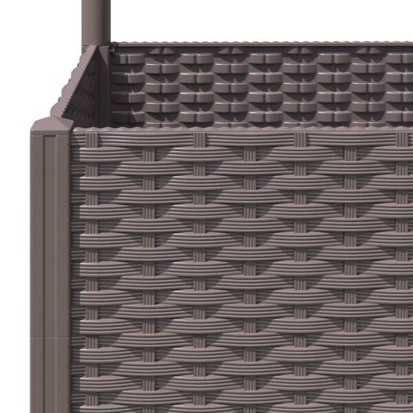 vidaXL Ζαρντινιέρα Κήπου με Καφασωτό Καφέ 120 x 40 x 136 εκ. από PP