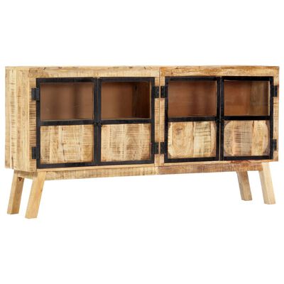 vidaXL Μπουφές Καφέ/Μαύρο 160x30x80 εκ. Μασίφ Ακατέργαστο Ξύλο Μάνγκο