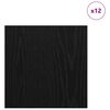 vidaXL Πίνακες Διακόσμησης 12 pcs Μαύρη δρυς 30 x 30 x 0.3 εκ