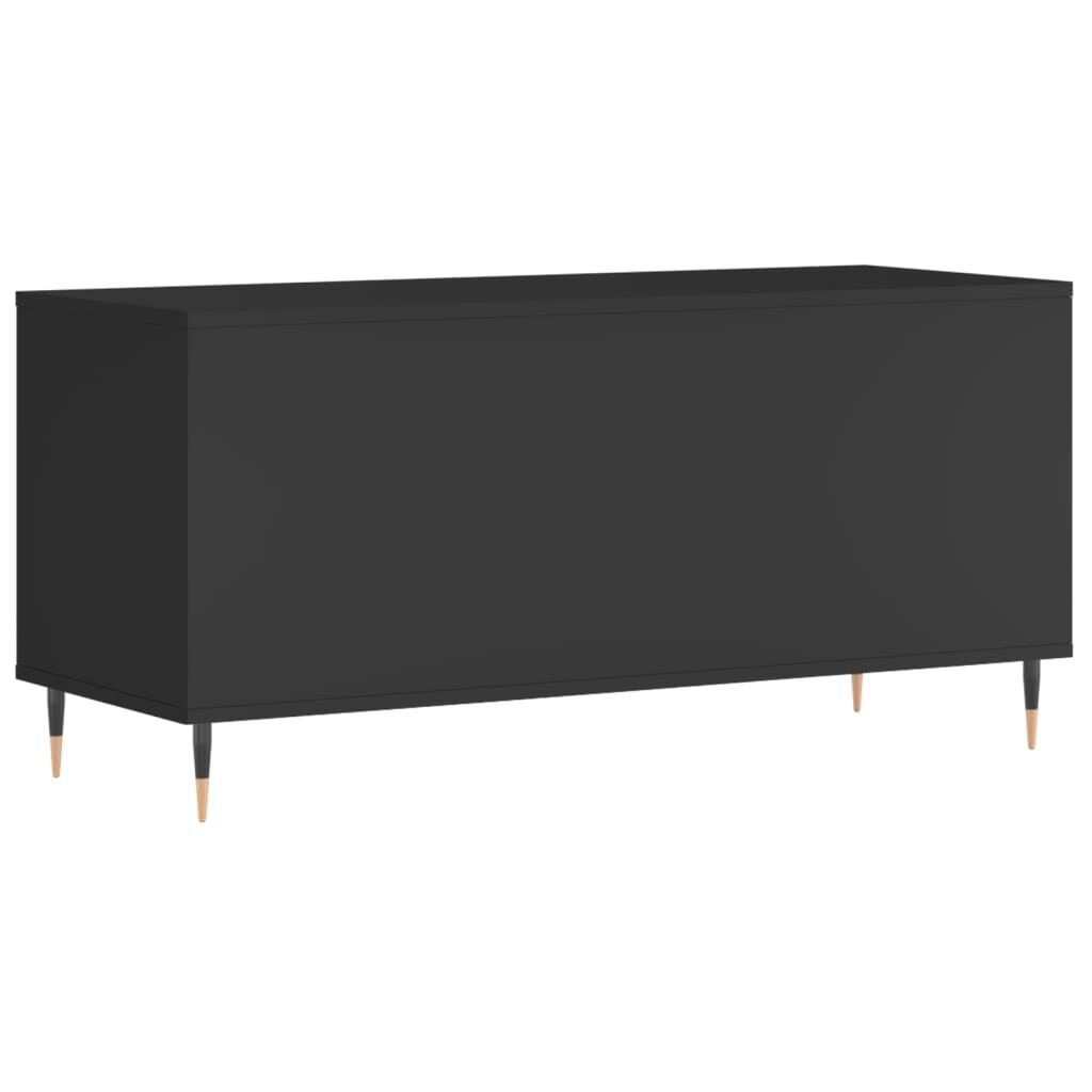 vidaXL Έπιπλο Δίσκων Μαύρο 100 x 38 x 48 εκ. από Επεξεργασμένο Ξύλο
