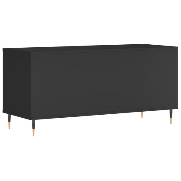 vidaXL Έπιπλο Δίσκων Μαύρο 100 x 38 x 48 εκ. από Επεξεργασμένο Ξύλο
