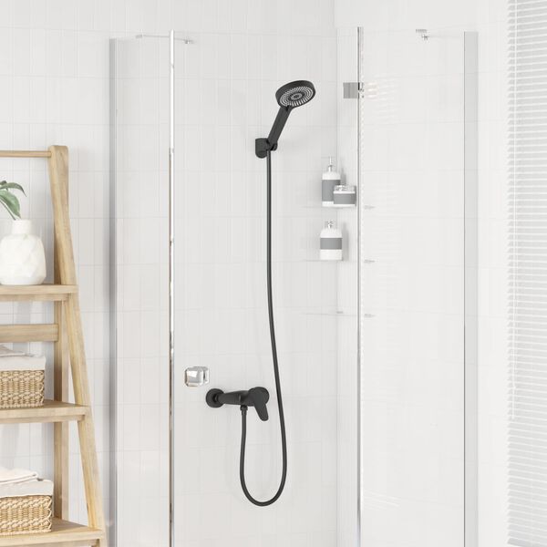 vidaXL Σετ Κεφαλής Ντους Μαύρο G 1 / 2 ίντσες