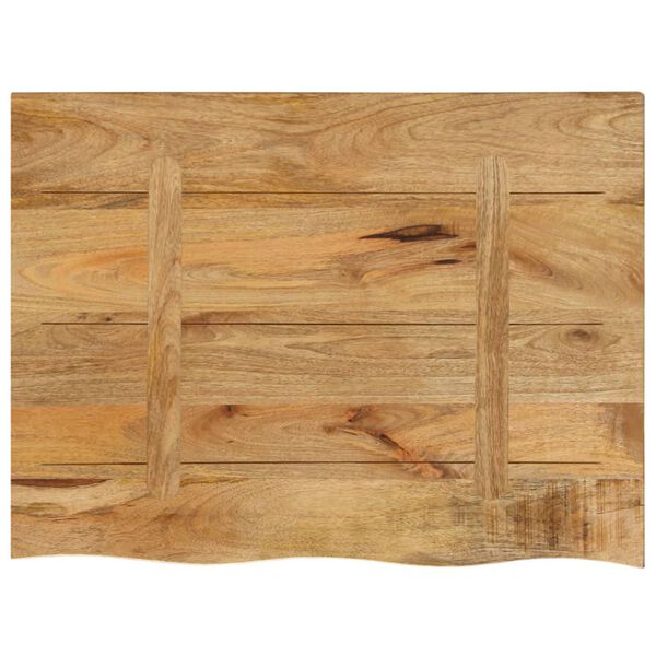 vidaXL Επιφάνεια Τραπεζιού 80x60x2,5 εκ. Live Edge Μασίφ Ξύλο Μάνγκο