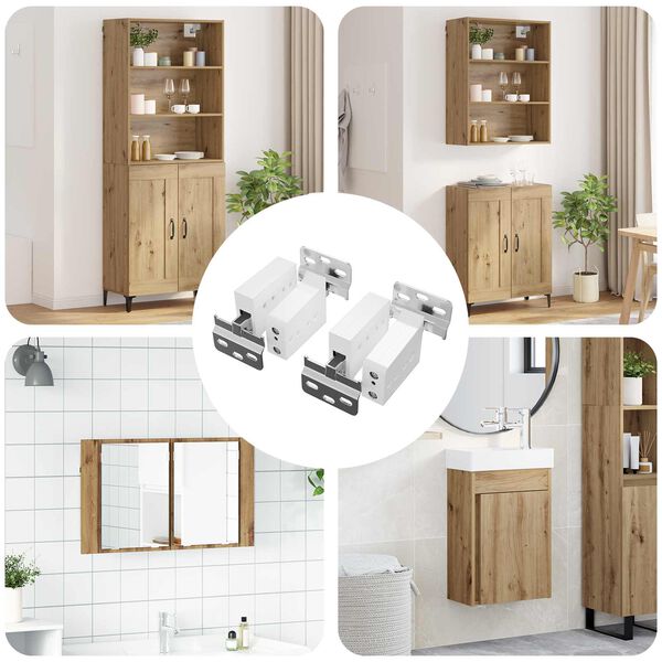 vidaXL &Kappa;&rho;&epsilon;&mu;&alpha;&sigma;&tau;ό&sigmaf; &Beta;&rho;&alpha;&chi;ί&omicron;&nu;&alpha;&sigmaf; &Nu;&tau;&omicron;&upsilon;&lambda;&alpha;&pi;&iota;&omicron;ύ 2 pcs &Lambda;&epsilon;&upsilon;&kappa;ό 70 x 48 x 19 &chi;&iota;&lambda;