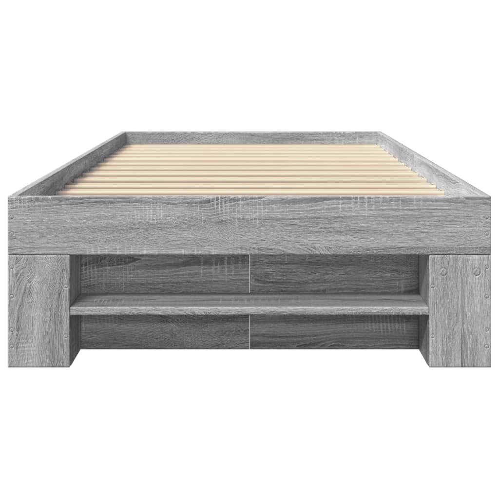 vidaXL Πλαίσιο Κρεβατιού Γκρι Sonoma 100x200 εκ. Επεξεργασμένο Ξύλο