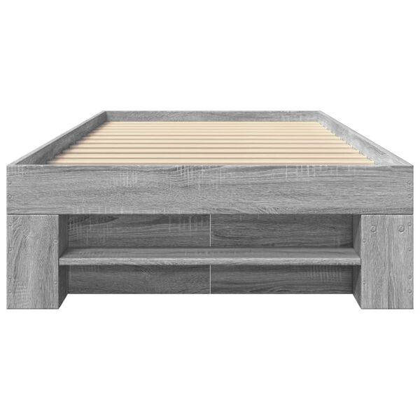 vidaXL Πλαίσιο Κρεβατιού Γκρι Sonoma 100x200 εκ. Επεξεργασμένο Ξύλο
