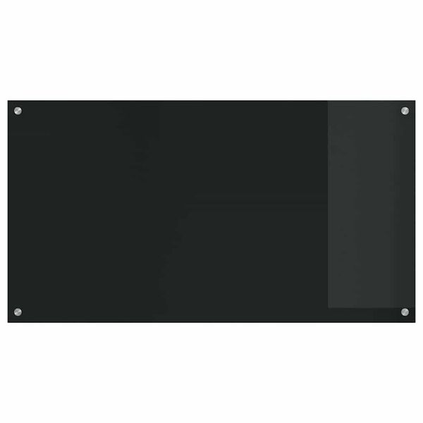 vidaXL Πίσω Πάνελ Κουζίνας 2 pcs Μαύρο 110 x 60 cm σκληρυμένο γυαλί