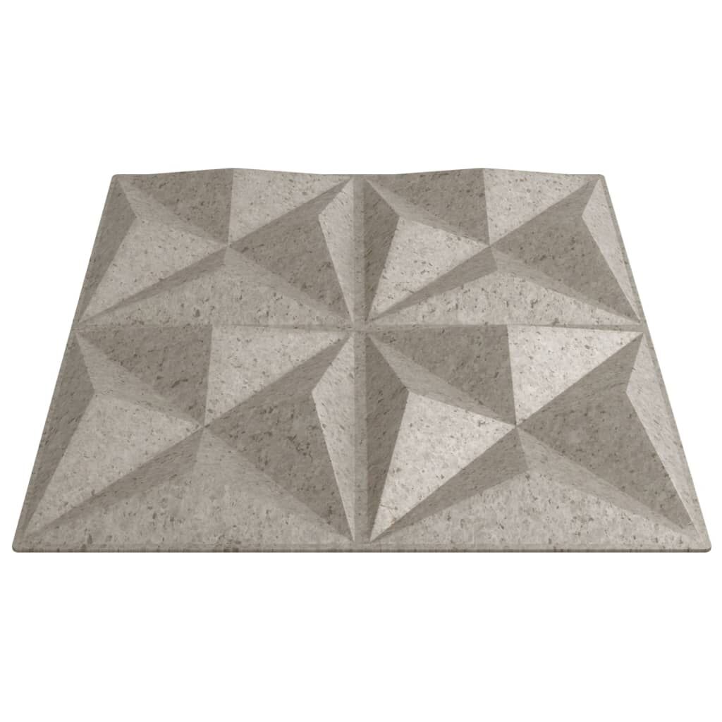 vidaXL Πάνελ Τοίχου 24 τεμ. Τσιμέντο Origami 50 x 50 εκ. 6 μ² από XPS