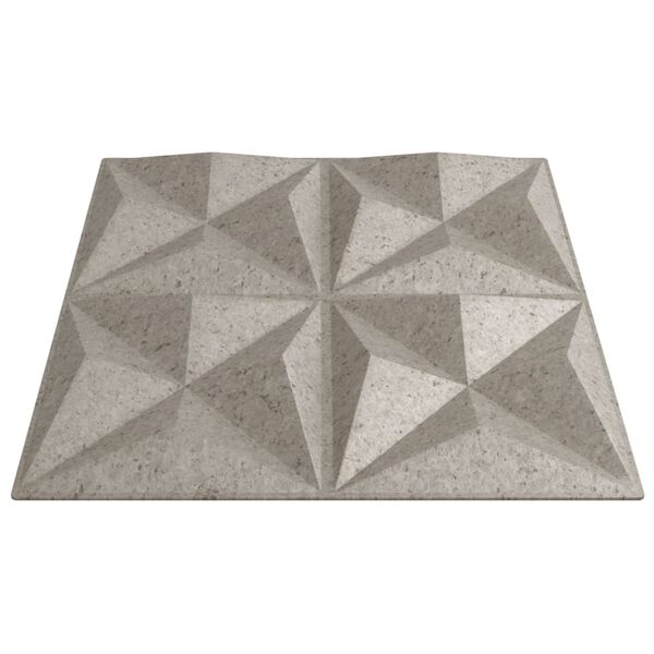 vidaXL Πάνελ Τοίχου 24 τεμ. Τσιμέντο Origami 50 x 50 εκ. 6 μ² από XPS