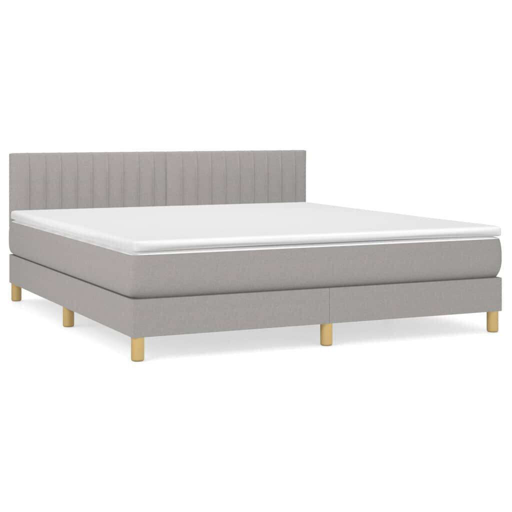 vidaXL Κρεβάτι Boxspring με Στρώμα Αν. Πράσινο 160x200εκ Υφασμάτινο