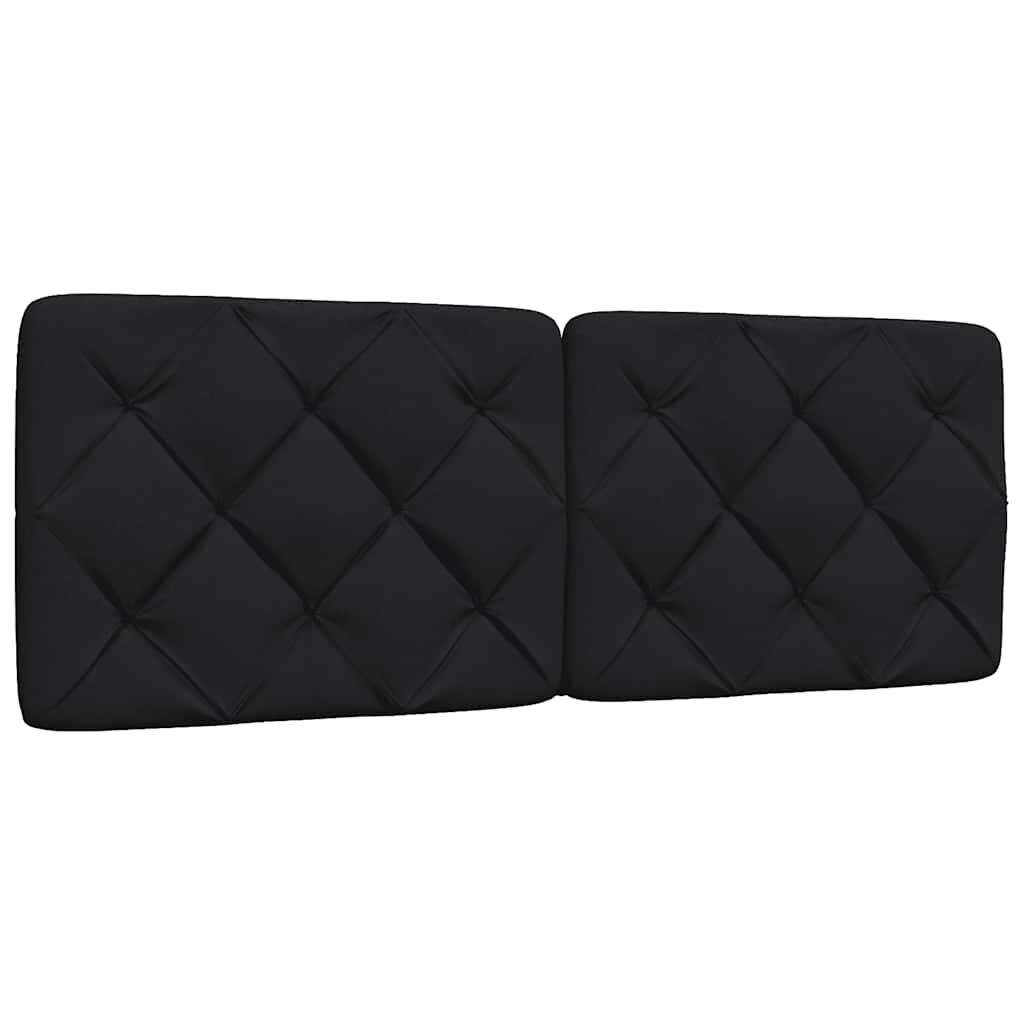 vidaXL Κρεβάτι με Στρώμα Μαύρο 120x200 εκ. Υφασμάτινο