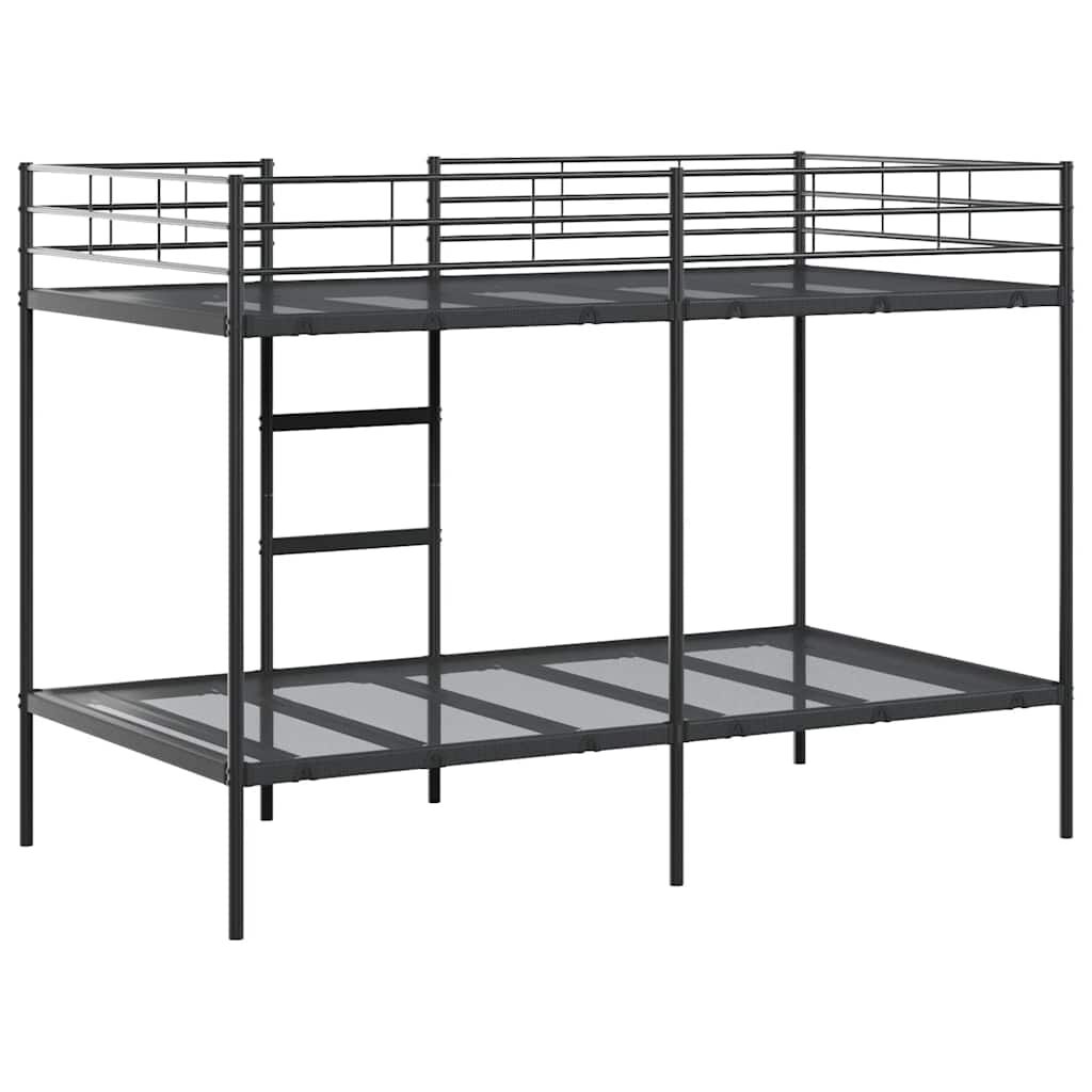 vidaXL Κουκέτα χωρίς στρώμα Μαύρο 107x203 cm Ατσάλι