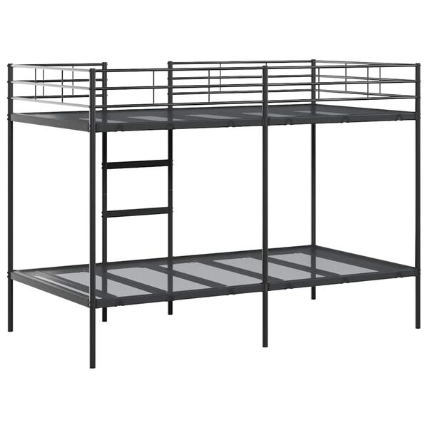 vidaXL Κουκέτα χωρίς στρώμα Μαύρο 107x203 cm Ατσάλι