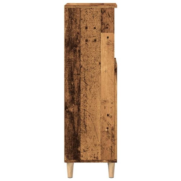 vidaXL Ντουλάπι μπάνιου Παλιό ξύλο 30x30x100 cm Κατασκευασμένο ξύλο