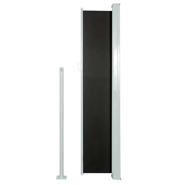 vidaXL Διαχωριστικό Βεράντας Συρόμενο Μαύρο 160 x 500 εκ.