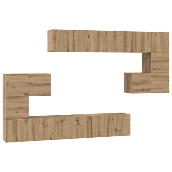 vidaXL &Sigma;&epsilon;&tau; &epsilon;&pi;ί&pi;&lambda;&omicron;&upsilon; &tau;&eta;&lambda;&epsilon;ό&rho;&alpha;&sigma;&eta;&sigmaf; 10 pcs Artisan Oak &Epsilon;&pi;&epsilon;&xi;&epsilon;&rho;&gamma;&alpha;&sigma;&mu;έ&nu;&omicron; &xi;ύ&lambda;&omicron;