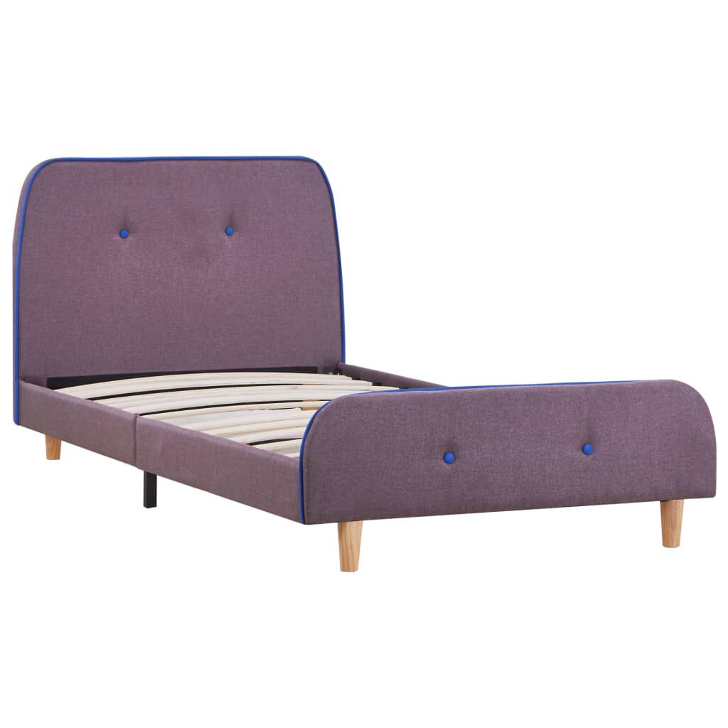 vidaXL Πλαίσιο Κρεβατιού Χρώμα Taupe 90 x 200 εκ. Υφασμάτινο