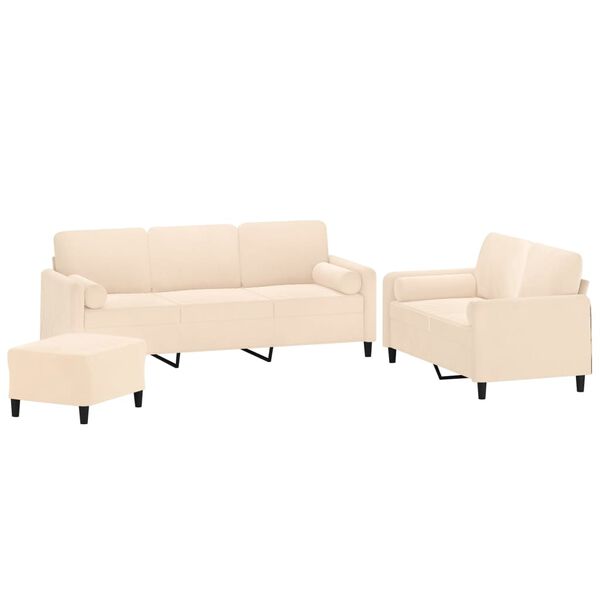 vidaXL &Sigma;&epsilon;&tau; &Sigma;&alpha;&lambda;&omicron;&nu;&iota;&omicron;ύ 3 &Tau;&epsilon;&mu;&alpha;&chi;ί&omega;&nu; &Kappa;&rho;&epsilon;&mu; &Beta;&epsilon;&lambda;&omicron;ύ&delta;&omicron; + &Delta;&iota;&alpha;&kappa;&omicron;&sigma;&mu;&eta;&tau;&iota;&kappa;ά &Mu;&alpha;&xi;&iota;&lambda;ά&rho;&iota;&alpha;