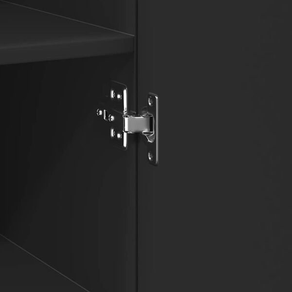 vidaXL Ντουλάπι Αποθήκευσης Στενό Μαύρο 50x42,5x225 εκ. Επεξεργ. Ξύλο