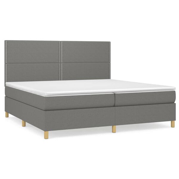 vidaXL &Kappa;&rho;&epsilon;&beta;ά&tau;&iota; Boxspring &mu;&epsilon; &Sigma;&tau;&rho;ώ&mu;&alpha; &Sigma;&kappa;&omicron;ύ&rho;&omicron; &Gamma;&kappa;&rho;&iota; 200x200 &epsilon;&kappa;. &Upsilon;&phi;&alpha;&sigma;&mu;ά&tau;&iota;&nu;&omicron;