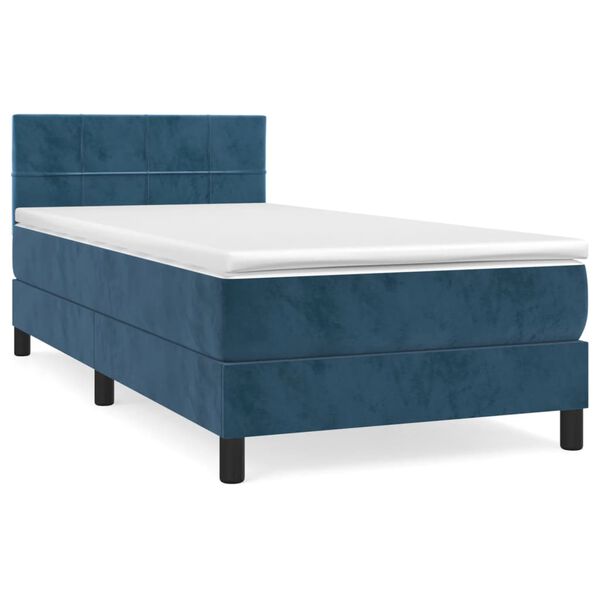 vidaXL &Kappa;&rho;&epsilon;&beta;ά&tau;&iota; Boxspring &mu;&epsilon; &Sigma;&tau;&rho;ώ&mu;&alpha; &Sigma;&kappa;&omicron;ύ&rho;&omicron; &Mu;&pi;&lambda;&epsilon; 90x200 &epsilon;&kappa;. &Beta;&epsilon;&lambda;&omicron;ύ&delta;&iota;&nu;&omicron;