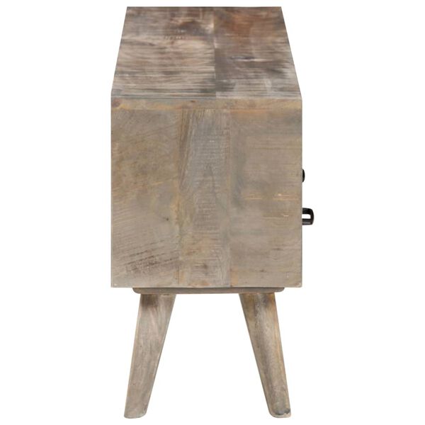 vidaXL Έπιπλο Τηλεόρασης Γκρι 130x35x51 εκ. Μασίφ Ακατέργαστο Μάνγκο