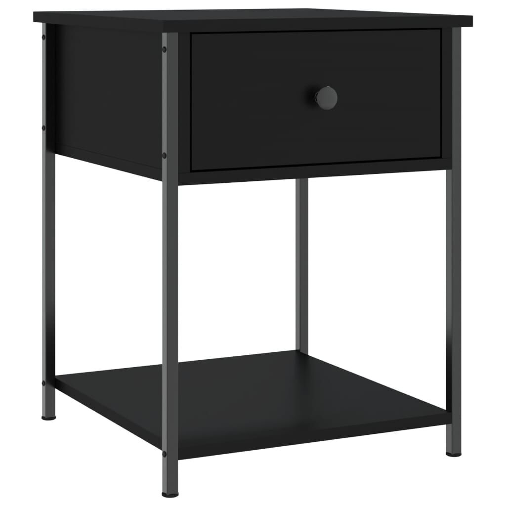 vidaXL Κομοδίνο Μαύρο 44 x 45 x 58 εκ. από Επεξεργασμένο Ξύλο