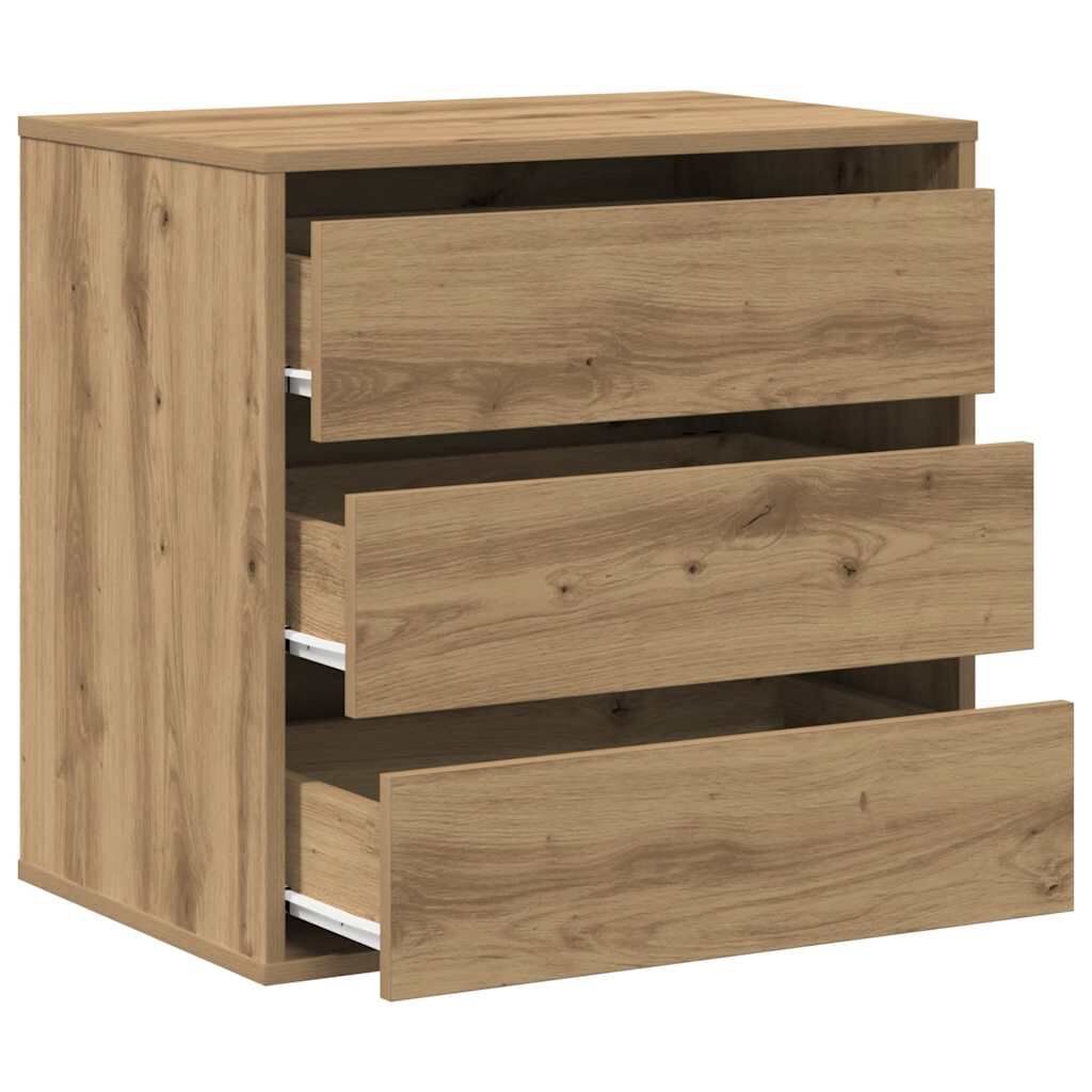 vidaXL Συρταριέρα Γωνιακή Αρτισιανή Δρυς 60x41x58 εκ. Επεξεργ. Ξύλο