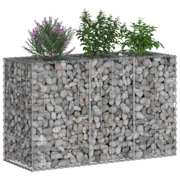 vidaXL &Alpha;&nu;&alpha;&sigma;&eta;&kappa;&omega;&mu;έ&nu;&omicron; &kappa;&rho;&epsilon;&beta;ά&tau;&iota; gabion &Alpha;&sigma;&eta;&mu;ί 130 x 50 x 80 cm