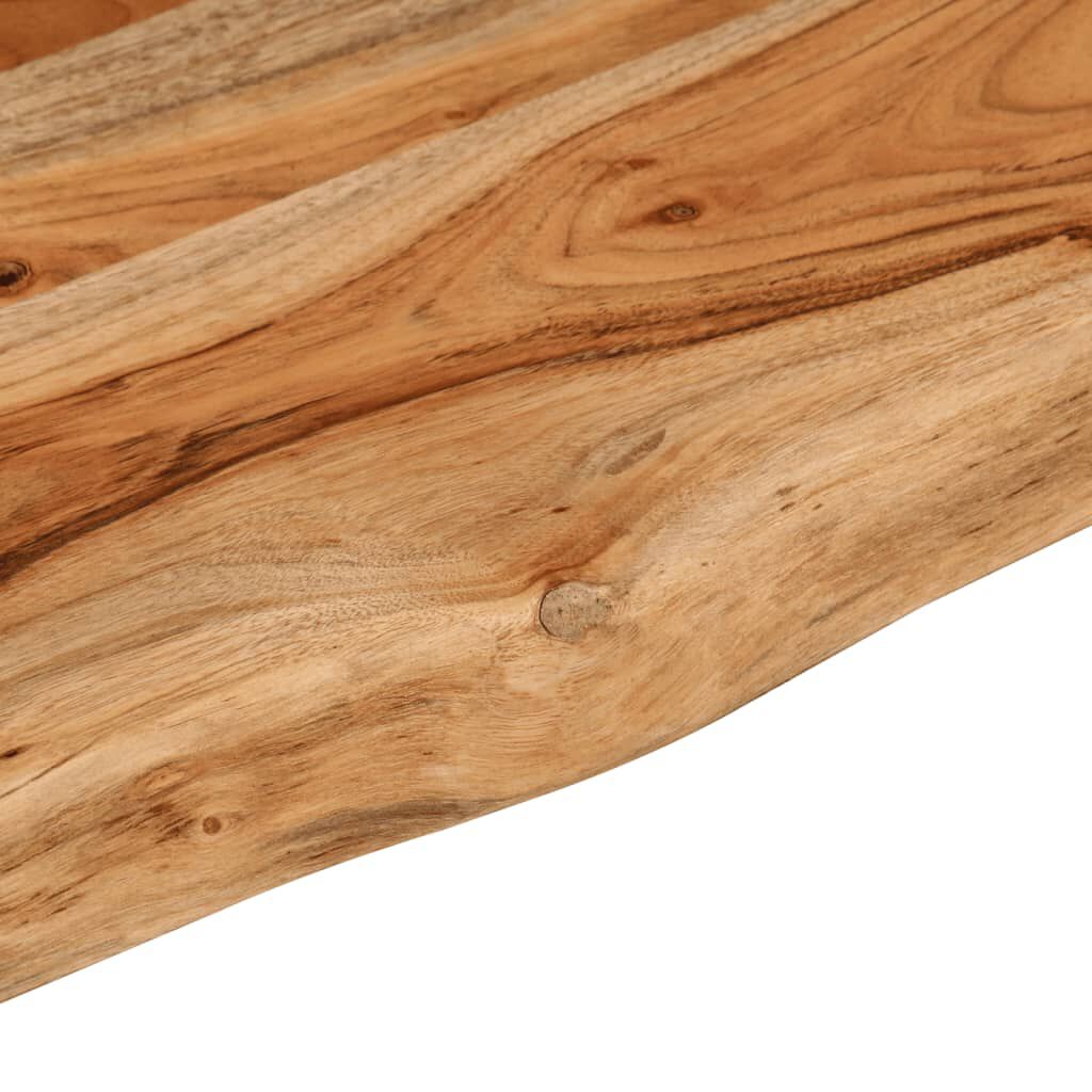 vidaXL Ράφι Επιτοίχιο Ορθ. Live Edge 140x20x3,8 εκ. Μασίφ Ξύλο Ακακίας
