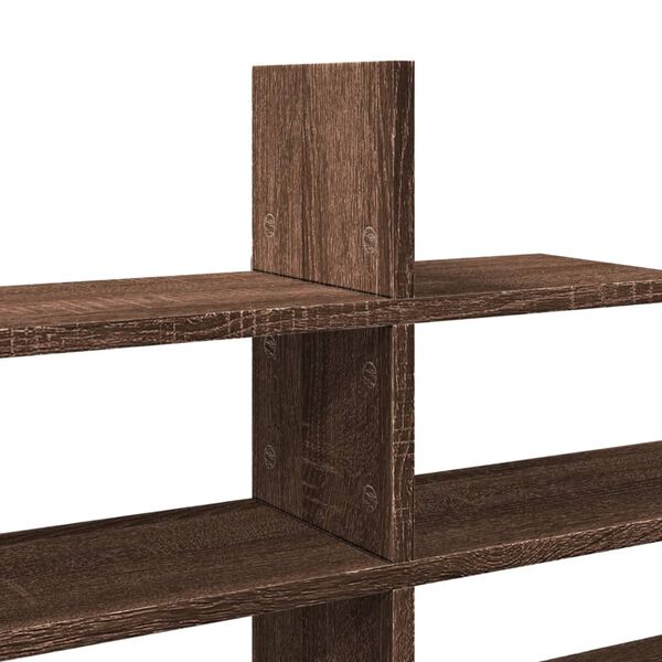vidaXL Ραφιέρα Τοίχου Καφέ Δρυς 124,5x18x60,5εκ Επεξεργασμένο Ξύλο