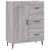vidaXL Ντουλάπι Γκρι Sonoma 69,5 x 34 x 180 εκ. Επεξεργασμένο Ξύλο
