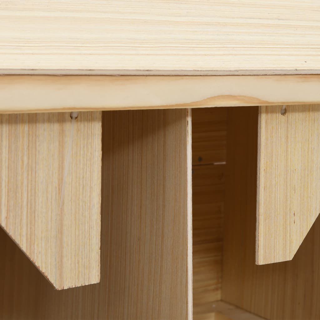 vidaXL Φωλιά για Κότες με 4 Θέσεις 106x40x59 εκ. από Μασίφ Ξύλο Πεύκου
