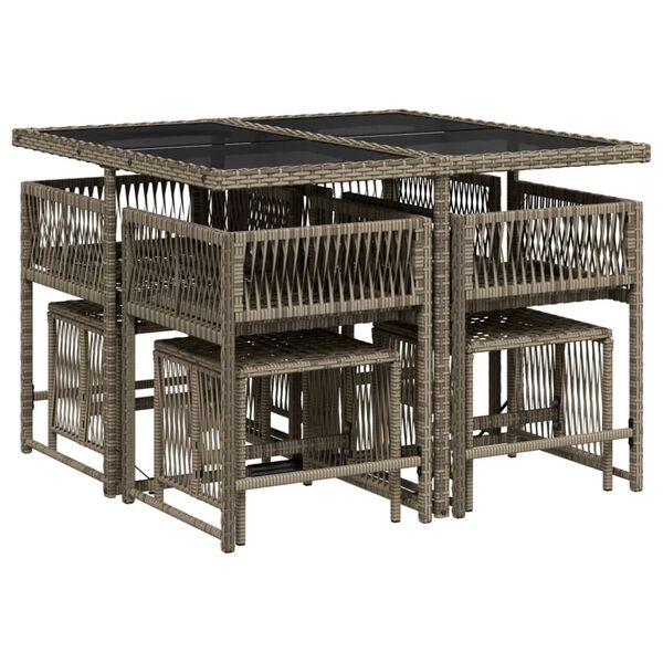 vidaXL &Sigma;&epsilon;&tau; &Tau;&rho;&alpha;&pi;&epsilon;&zeta;&alpha;&rho;ί&alpha;&sigmaf; &Kappa;ή&pi;&omicron;&upsilon; 9 &tau;&epsilon;&mu;. &Gamma;&kappa;&rho;&iota; &Sigma;&upsilon;&nu;&theta;. &Rho;&alpha;&tau;ά&nu; &mu;&epsilon; &Mu;&alpha;&xi;&iota;&lambda;ά&rho;&iota;&alpha;