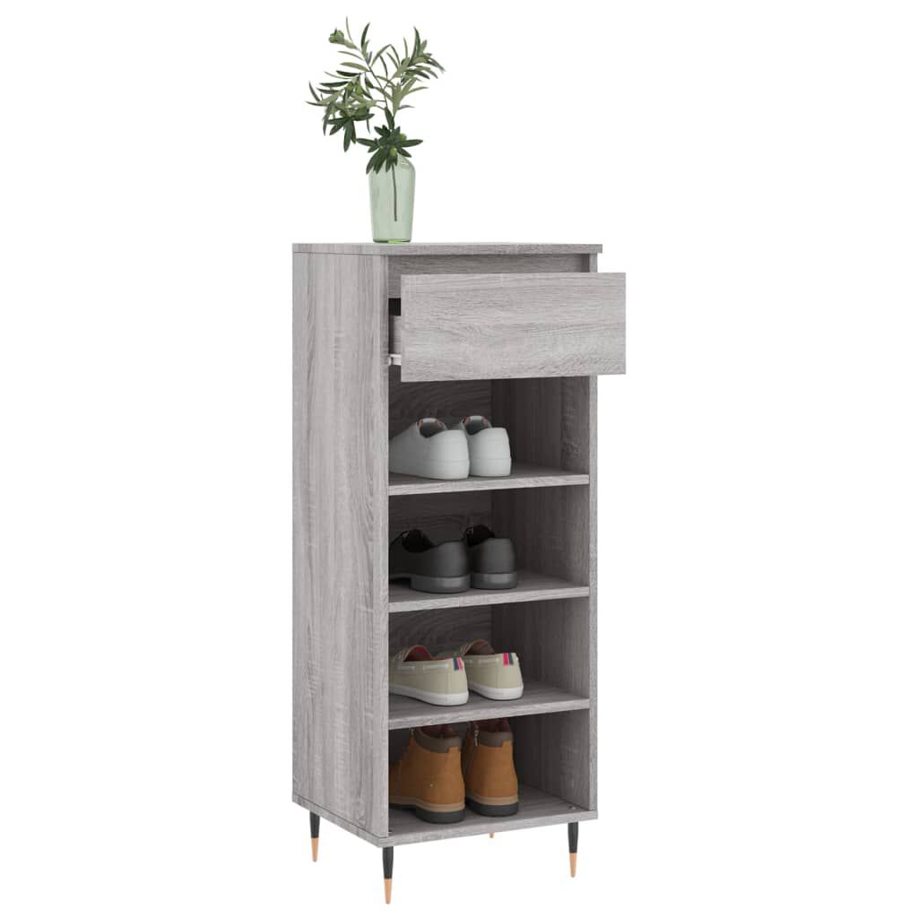 vidaXL Παπουτσοθήκη Γκρι Sonoma 40x36x105 εκ. από Επεξεργασμένο Ξύλο